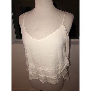 Anthropologie Sugar + Lips Top Womens Medium Off White Blouse